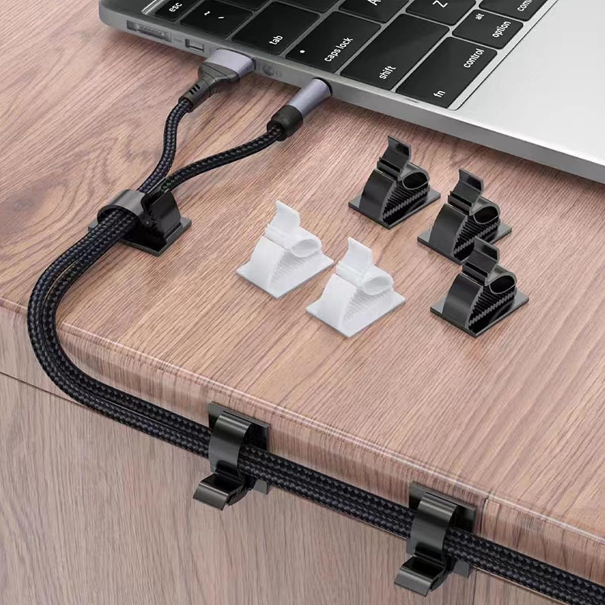 60PCS Hooks for Outdoor String Lights, Waterproof Cable Clips, Heavy Duty