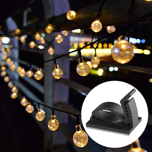 60PCS Hooks for Outdoor String Lights, Waterproof Cable Clips, Heavy Duty