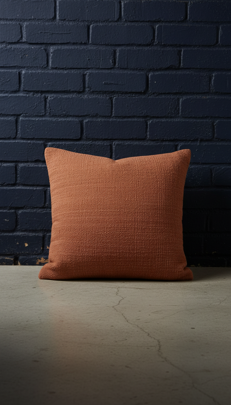 Terracotta Throw Pillow in a new setting
