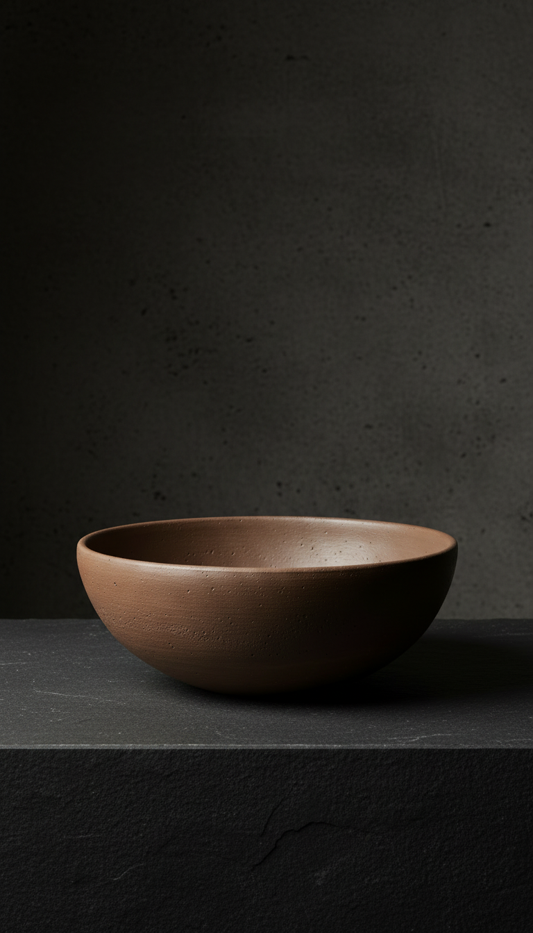 Espresso Clay Serving Bowl in a new setting