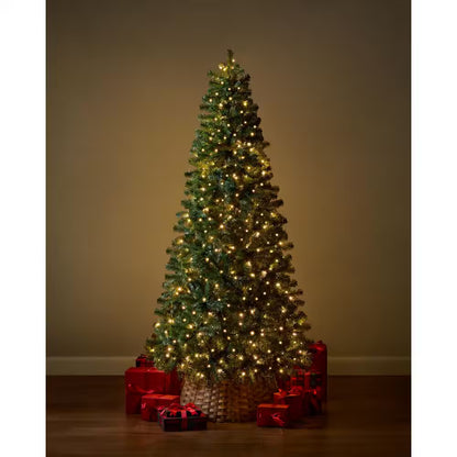 7.5 Ft Festive Pine LED Pre-Lit Artificial Christmas Tree T9