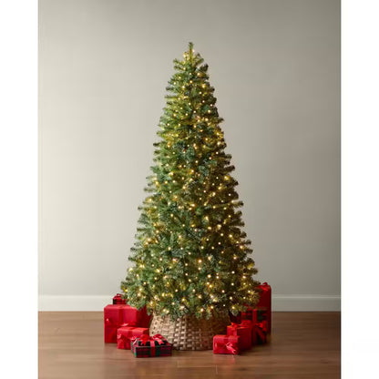7.5 Ft Festive Pine LED Pre-Lit Artificial Christmas Tree T9