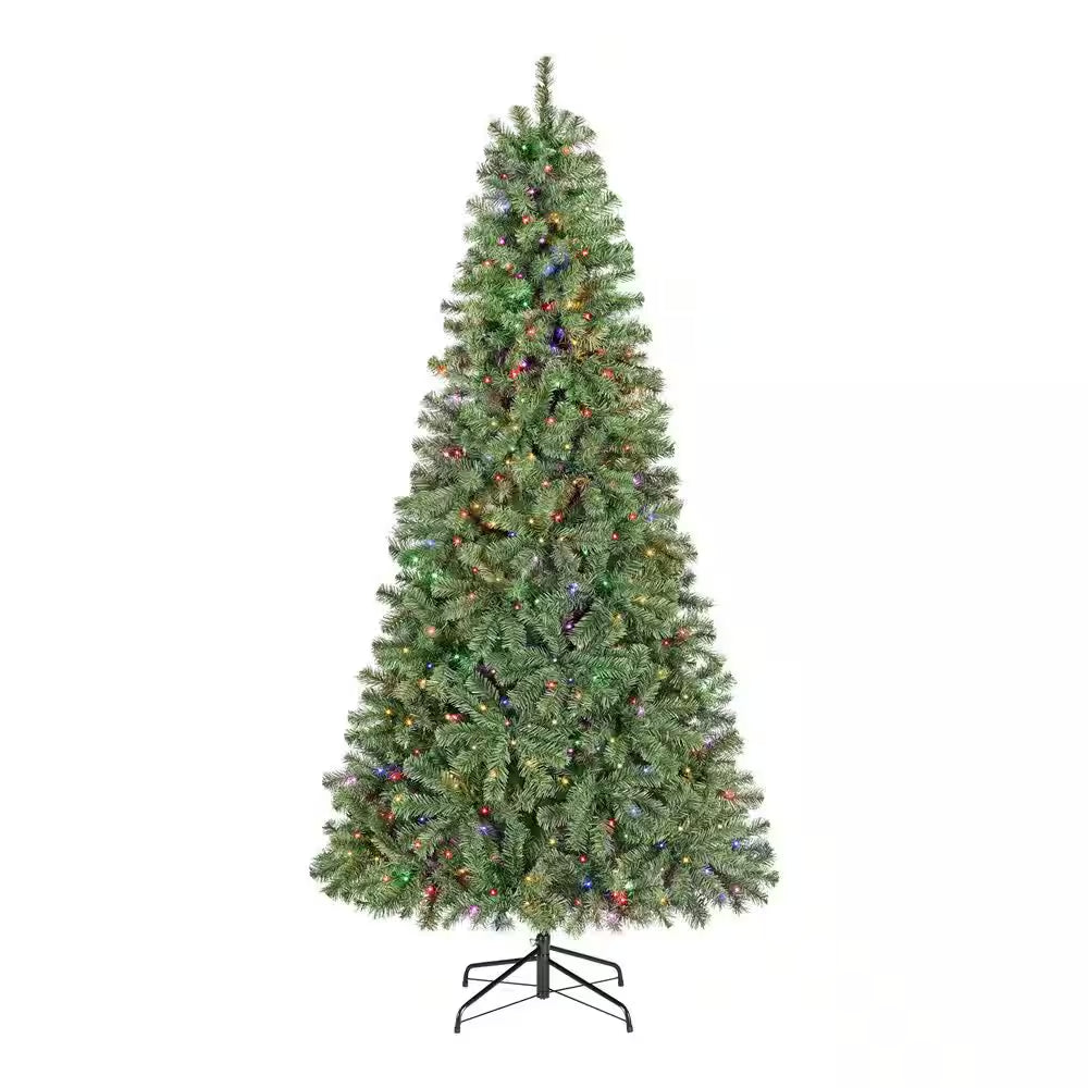 7.5 Ft Festive Pine LED Pre-Lit Artificial Christmas Tree T9
