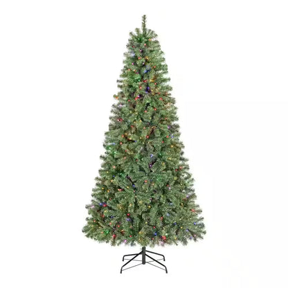 7.5 Ft Festive Pine LED Pre-Lit Artificial Christmas Tree T9
